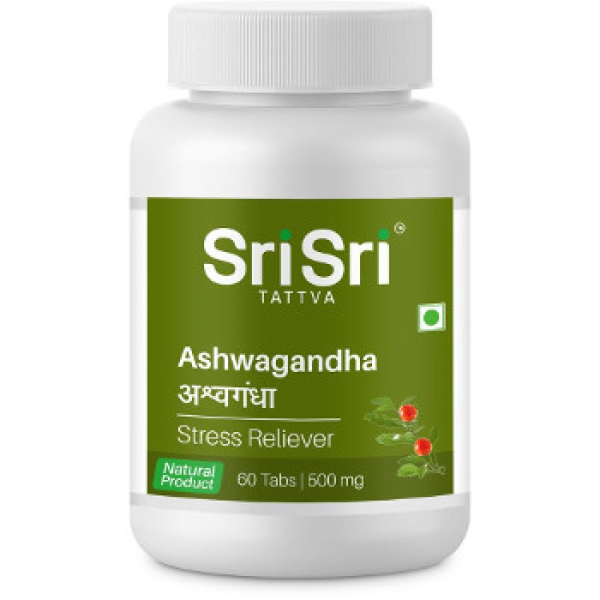 Ашваганда 60 таблеток, Sri Sri Tattva, наделяет организм физической и умственной силой,