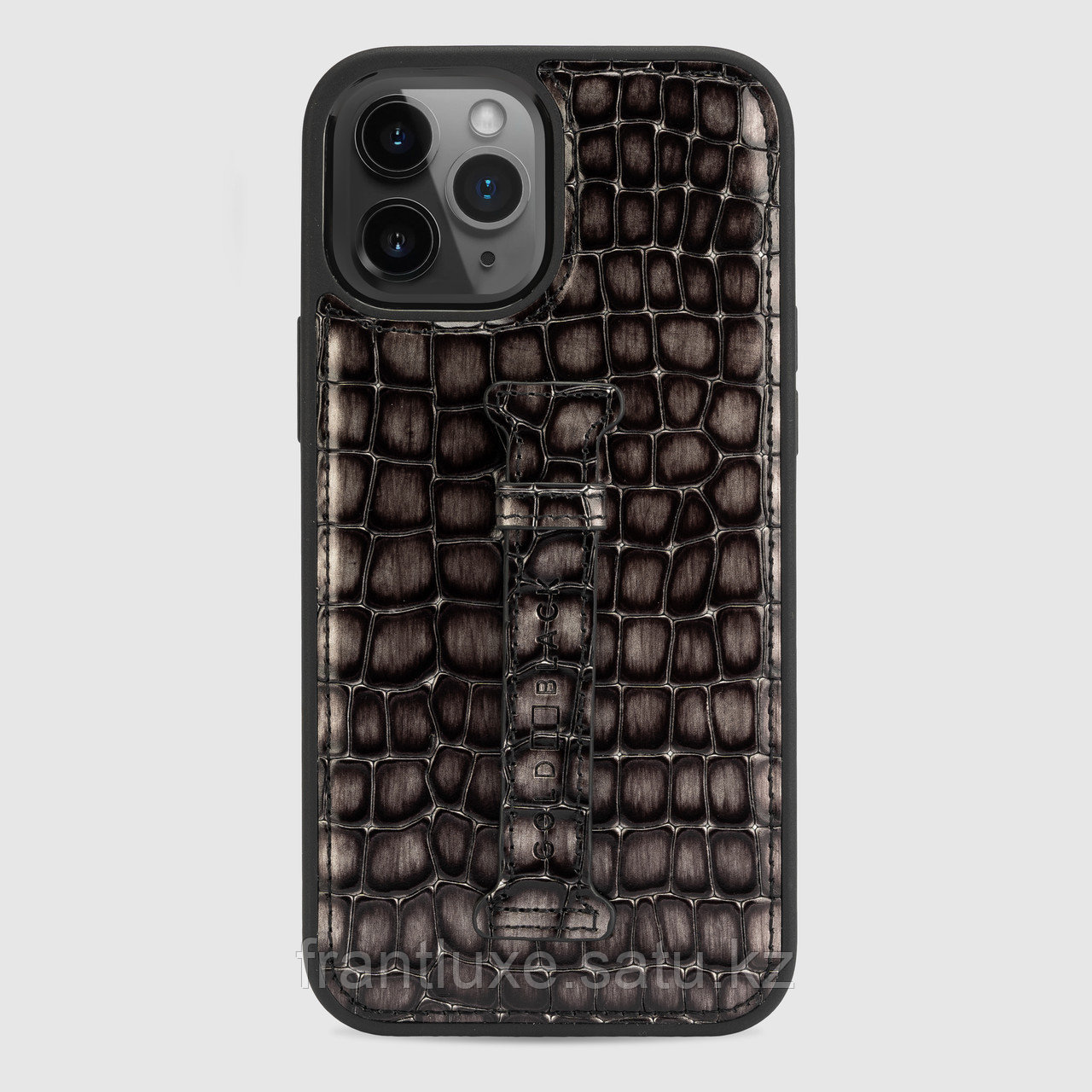 Чехол для телефона iPhone 12 Pro Max с ремешком-держателем серый - фото 2 - id-p88209296