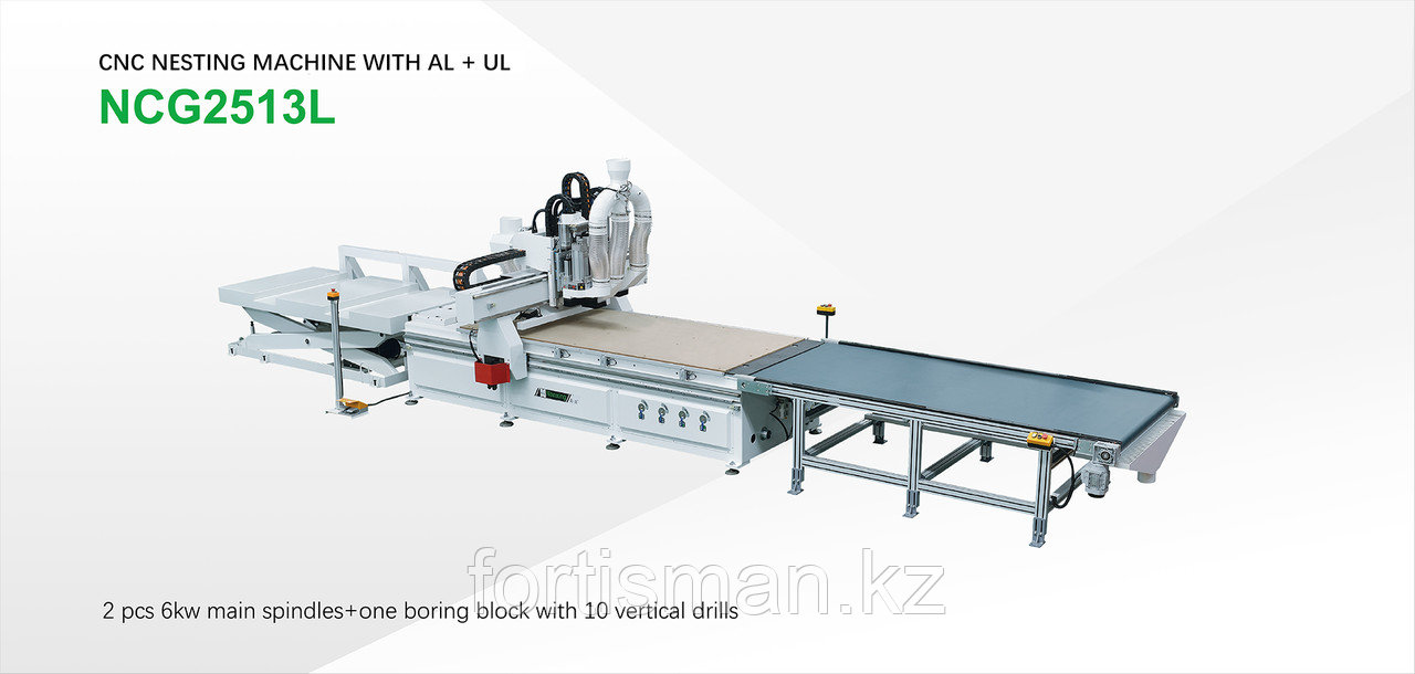 Фрезерные станки с ЧПУ для производства мебели Раскройный станок с ЧПУ с AL + UL 2513L - фото 1 - id-p88209835