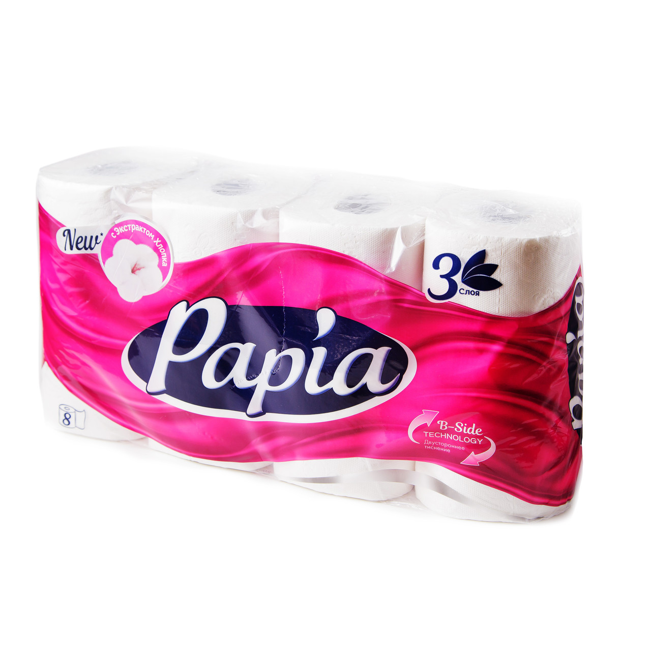 Туалетная бумага "Papia" SP/8 рул