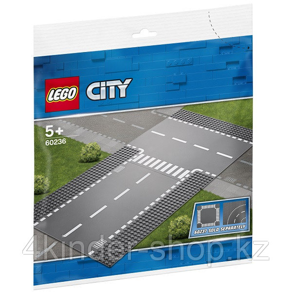 LEGO City 60236 Конструктор Лего Город Прямой и Т- образный перекрёсток