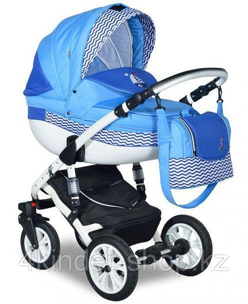 Детская коляска Indigo 2в1 ISABEL MARINE, цвет Im 01 голубой+синий