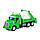 Профи автомобиль-контейнеровоз инерционный со светом и звуком зелёный в коробке, фото 2