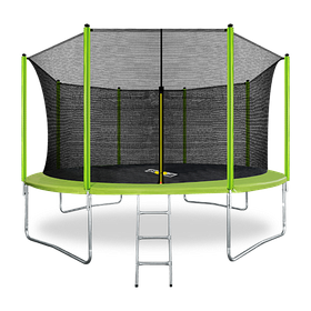 ARLAND Батут 14FT с внутренней страховочной сеткой и лестницей (Light green)