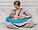 Подушка для беременных Roxy Kids наполнитель холлофайбер Голубая c белыми перышками, фото 4
