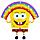 SpongeBob EU691001 Спанч Боб радужный мем коллекция 20 см пластиковый, фото 2