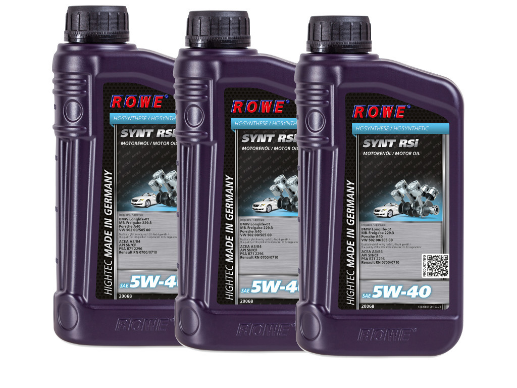 Масло моторное ROWE HIGHTEC SYNT RSi SAE 5W-40, 3 литра (3 x 1L)