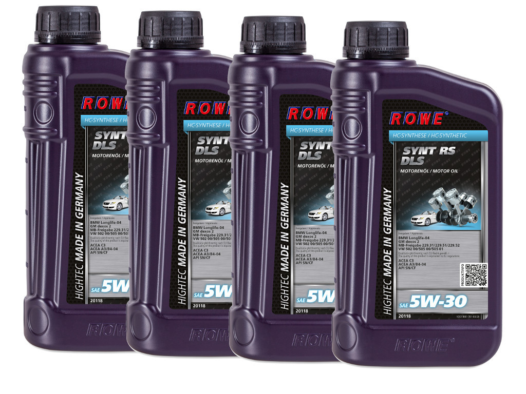 Масло моторное ROWE HIGHTEC SYNT RS DLS SAE 5W-30, 4 литра (4 x 1L)