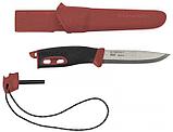 Нож MORAKNIV COMPANION SPARK GREEN / RED (c огнивом и паракордом в комплекте), фото 2