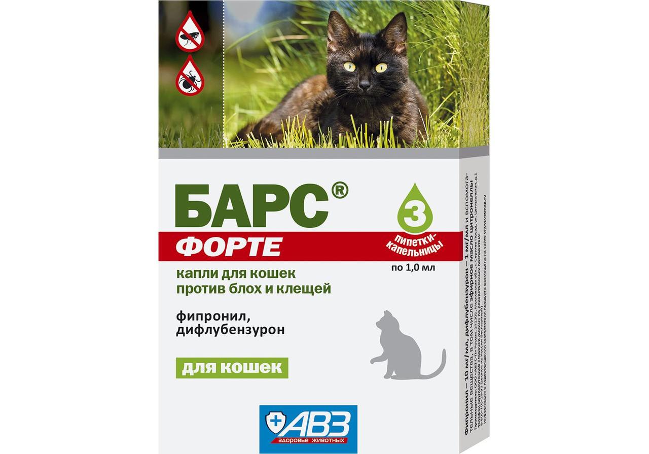 Барс Форте Капли от блох и клещей для кошек