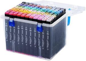 Набор маркеров 3D-TOUCH Twin Art в кейсе для скетчинга (Белый / 24 фломастера), фото 2