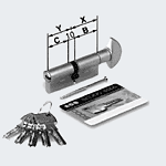 Цилиндр повышенной секретности с поворотной ручкой AGB С 52016.30.30