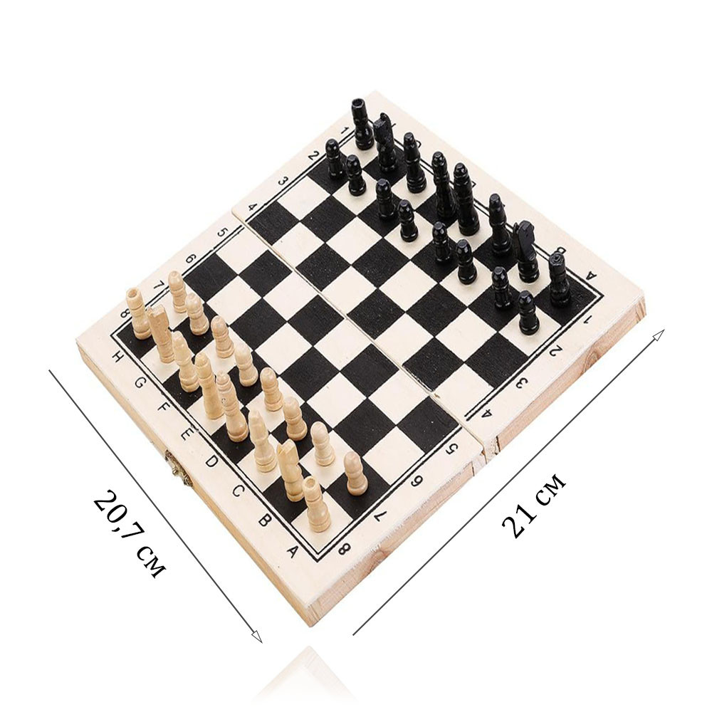 Мини Шахматы, шашки и нарды пластиковые 3 в 1 деревянная доска 21х20,7 см - фото 1 - id-p88281153