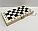 Мини Шахматы, шашки и нарды пластиковые 3 в 1 деревянная доска 21х20,7 см, фото 5