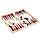 Мини Шахматы, шашки и нарды пластиковые 3 в 1 деревянная доска 21х20,7 см, фото 2