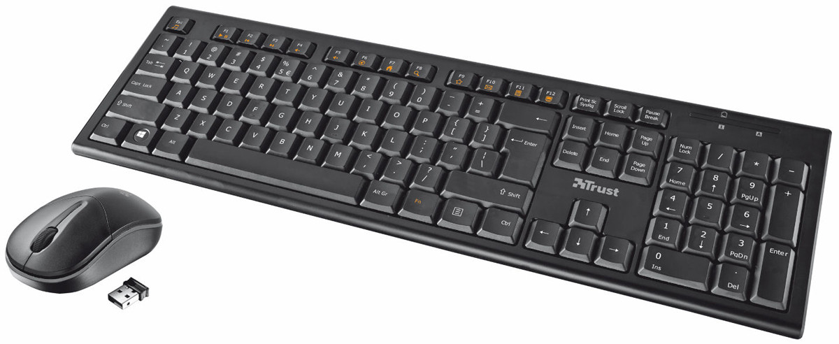Комплект клавиатура+ мышь Trust RU NOLA WLESS черный - фото 2 - id-p88294955