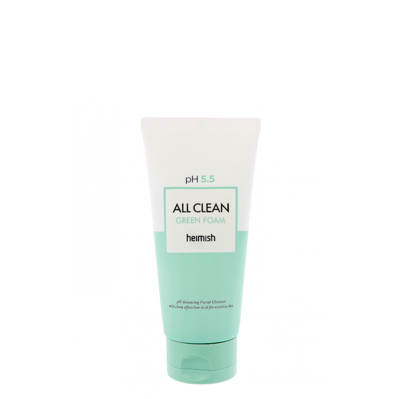 Слабокислотный гель для умывания для чувствительной кожи Heimish pH 5.5 All Clean Green Foam
