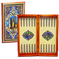Настольная игра нарды деревянные Старый Баку 42х46 см
