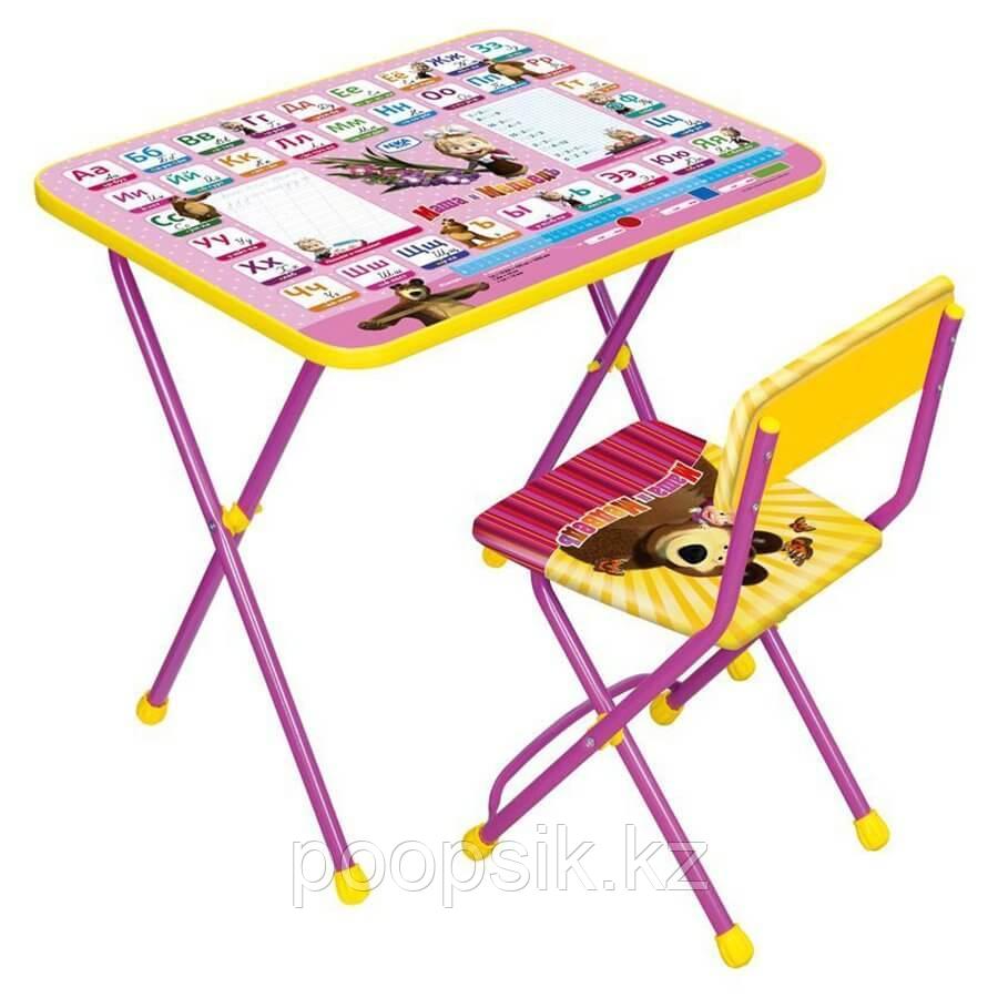 НИКА Набор мебели МАША И МЕДВЕДЬ (стол+мягкий моющийся стул)  Азбука3