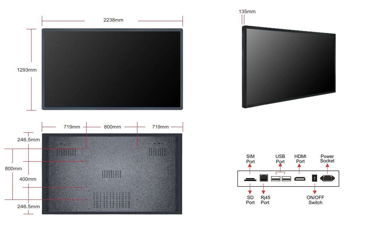 Рекламные и информационные экраны 98'' LCD Display - фото 3 - id-p88300701