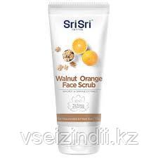 Скраб для лица с апельсином и орехом, 100гр, Sri Sri