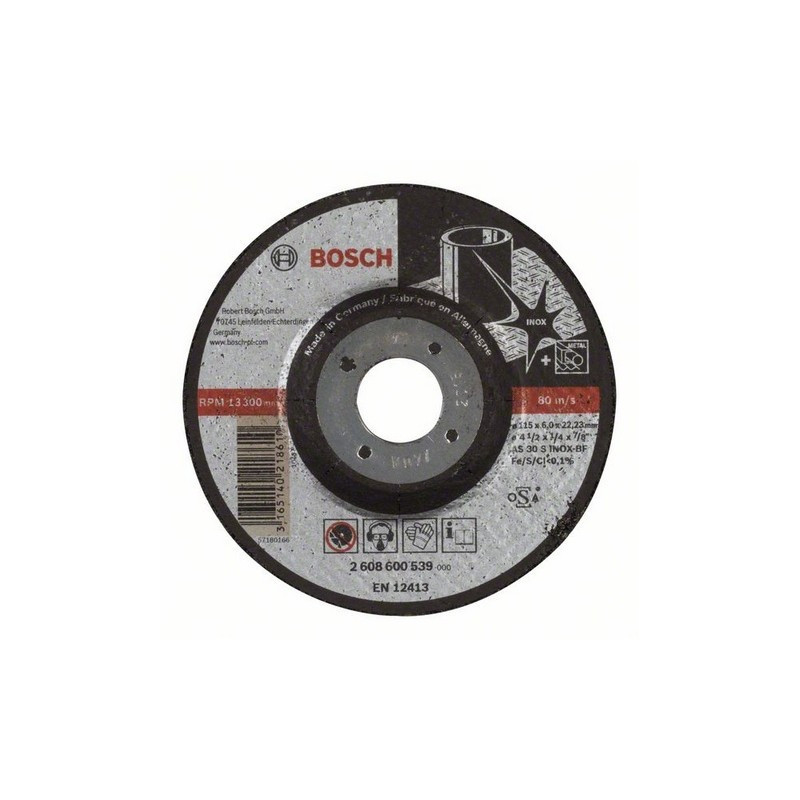 Обдирочный круг INOX 115х6мм / BOSCH, Grinding disc INOX 115х6mm - фото 1 - id-p88303043