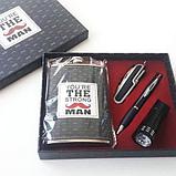 Фляжка с аксессуарами в подарочной упаковке «The STRONG man» (Moscow), фото 3
