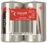Батарейка солевая Maxell, R20, D SHRINK