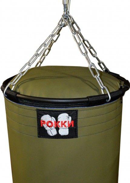 Боксерский мешок двойной тент хаки Рокки (размер в ассортименте) (Высота 130 см, Диаметр 40 см, Вес 55 кг) - фото 2 - id-p74111562