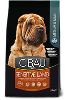 Sensitive Medium&Maxi для собак средних и крупных пород с ягненком, Cibau, уп. 2,5кг.