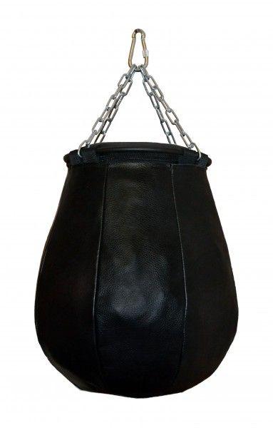 Боксерская груша Рокки натуральная кожа (размер в ассортименте) (Высота 60 см, Диаметр 50 см, Вес 50 кг) - фото 1 - id-p74112144