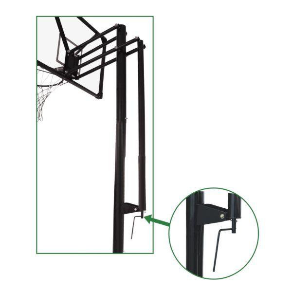 Мобильная баскетбольная стойка EVO Jump CD-B013 с системой выноса щита - фото 2 - id-p54085232