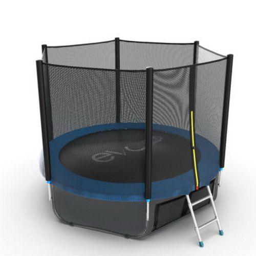 Батут EVO Jump External 8ft + Lower net (Синий) - фото 10 - id-p74111981