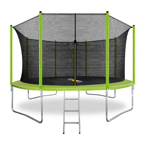 Батут ARLAND 14 ft inside с внутренней страховочной сеткой и лестницей (Light green)