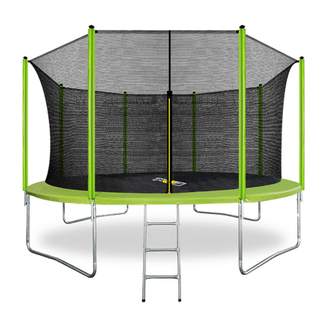 Батут ARLAND 14 ft inside с внутренней страховочной сеткой и лестницей (Light green)