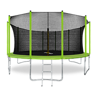 Батут ARLAND 16FT с внутренней страховочной сеткой и лестницей (Light green)
