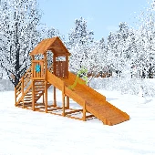 Деревянные зимние горки
