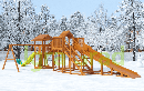 Детская деревянная зимняя горка "IgraGrad Snow Fox 5,9 м + "Панда Фани Gride", фото 7