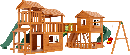 Детская деревянная площадка Домик 6", фото 4