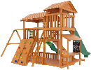 Детский игровой комплекс "Домик" IgraGrad Детская деревянная площадка "IgraGrad Домик 3", фото 4