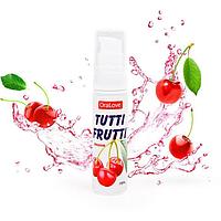 Вкусный лубрикант на водной основе со вкусом вишни Tutti Frutti 30 мл