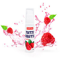 Вкусный лубрикант на водной основе со вкусом малины Tutti Frutti 30 мл
