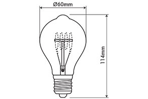 Светодиодная филаментная ретро лампа Эдисона DECOART мощностью 40W, фото 2