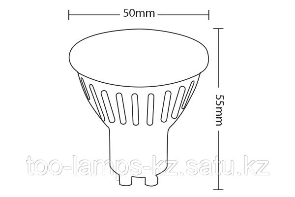 Светодиодная лампа VO/SPOTLED-2/6W/SMD/GU10/6400K/1LENS/DIM
