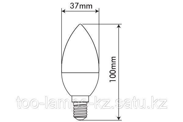 Светодиодная лампа BASIS/3.3W/SMD/E14/6400K/C37/CBOX/LED LAMP, фото 2