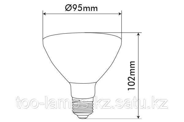 Светодиодная лампа  VO/PARLED/13.2W/SMD/E27/3000K/PAR30/CBOX