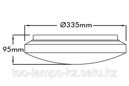 Настенно-потолочный светодиодный светильник MOON-30/18W/SMD/65K/30CM/WHT/220V, фото 2