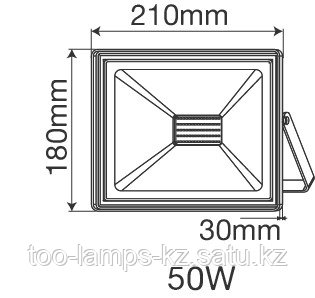 Прожектор светодиодный INDUS/50W/SMD/6000K/IP65/220V, фото 2