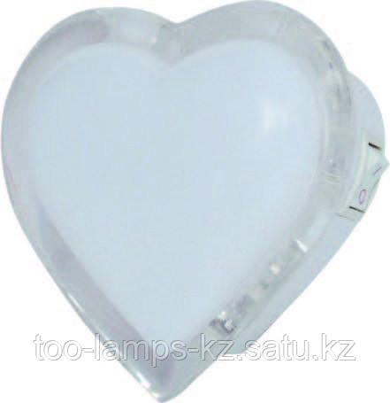 Светодиодный светильник, ночник HEART/3xRLED/WHT/220V/EU.PLUG, фото 2