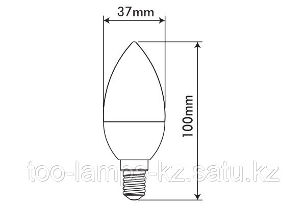 Светодиодная лампа OPTILED/C37/E14/3.5W/6400K/SMD/CBOX
